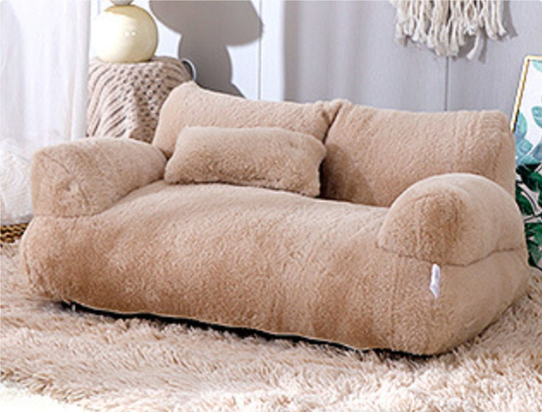 Premium Luxury Cat Sanctuary Sofa - Ultra-Soft Cozy Cuddle Nest for Anxiety Relief & Deep Sleep - Aesthetic Modern Pet Furniture That Blends Perfectly with Your Home Decor