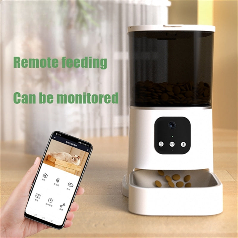 Smart WiFi Pet Feeder for Worry-Free Care - Stay Connected via App & Voice Message - Healthy Portion Control & Fresh Food Dispenser for Happy Cats & Dogs