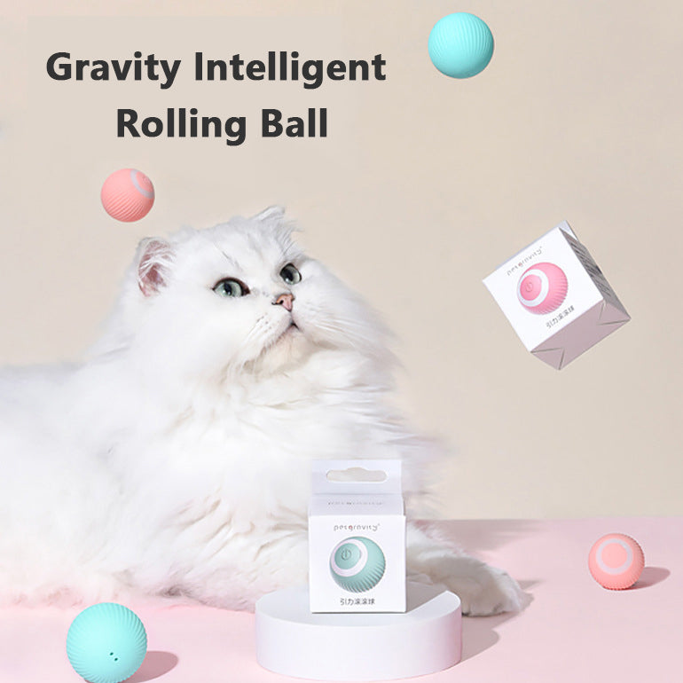 Boredom Relief Smart Rolling Ball for Cats - Engage Hunting Instincts & Mental Stimulation, Whisper-Quiet Automatic Playmate for Happy, Active Felines