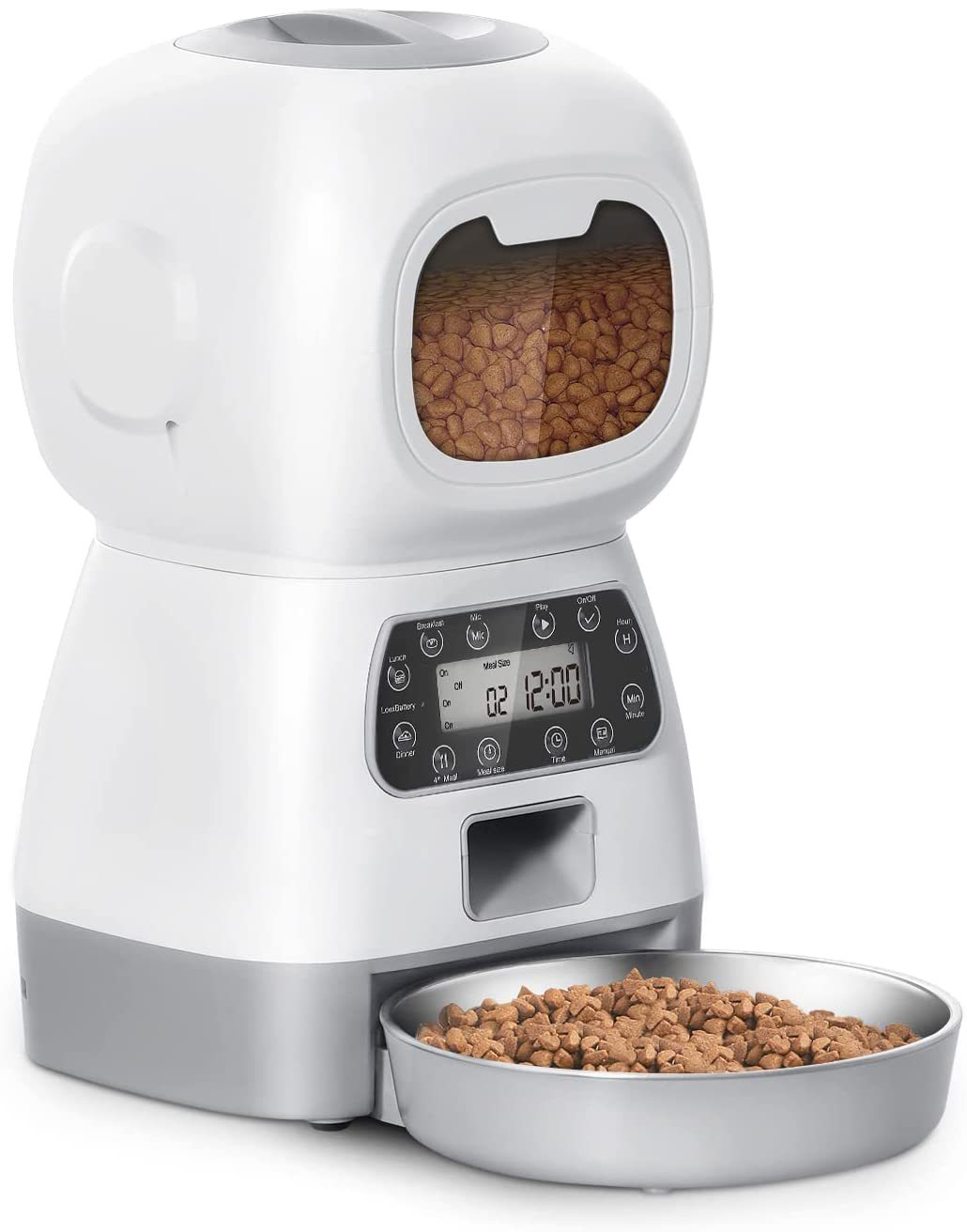 Connected Care Smart Pet Feeder – Ensure Healthy Meals Anytime with Remote App Control, Personalized Voice Messages, and Hygienic Stainless Steel Bowl for Total Peace of Mind