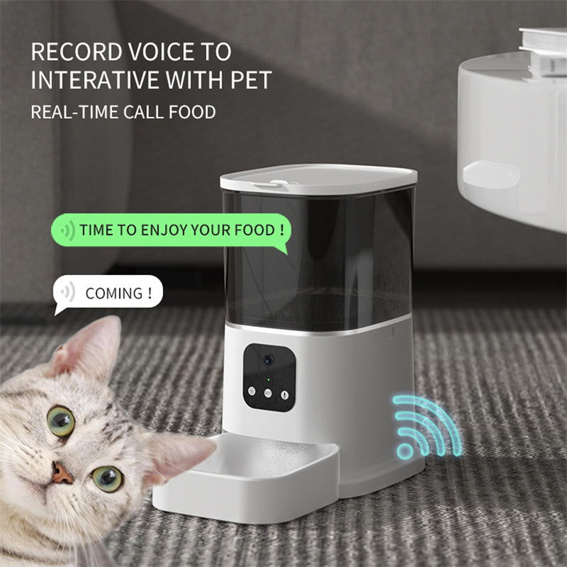Smart WiFi Pet Feeder for Worry-Free Care - Stay Connected via App & Voice Message - Healthy Portion Control & Fresh Food Dispenser for Happy Cats & Dogs