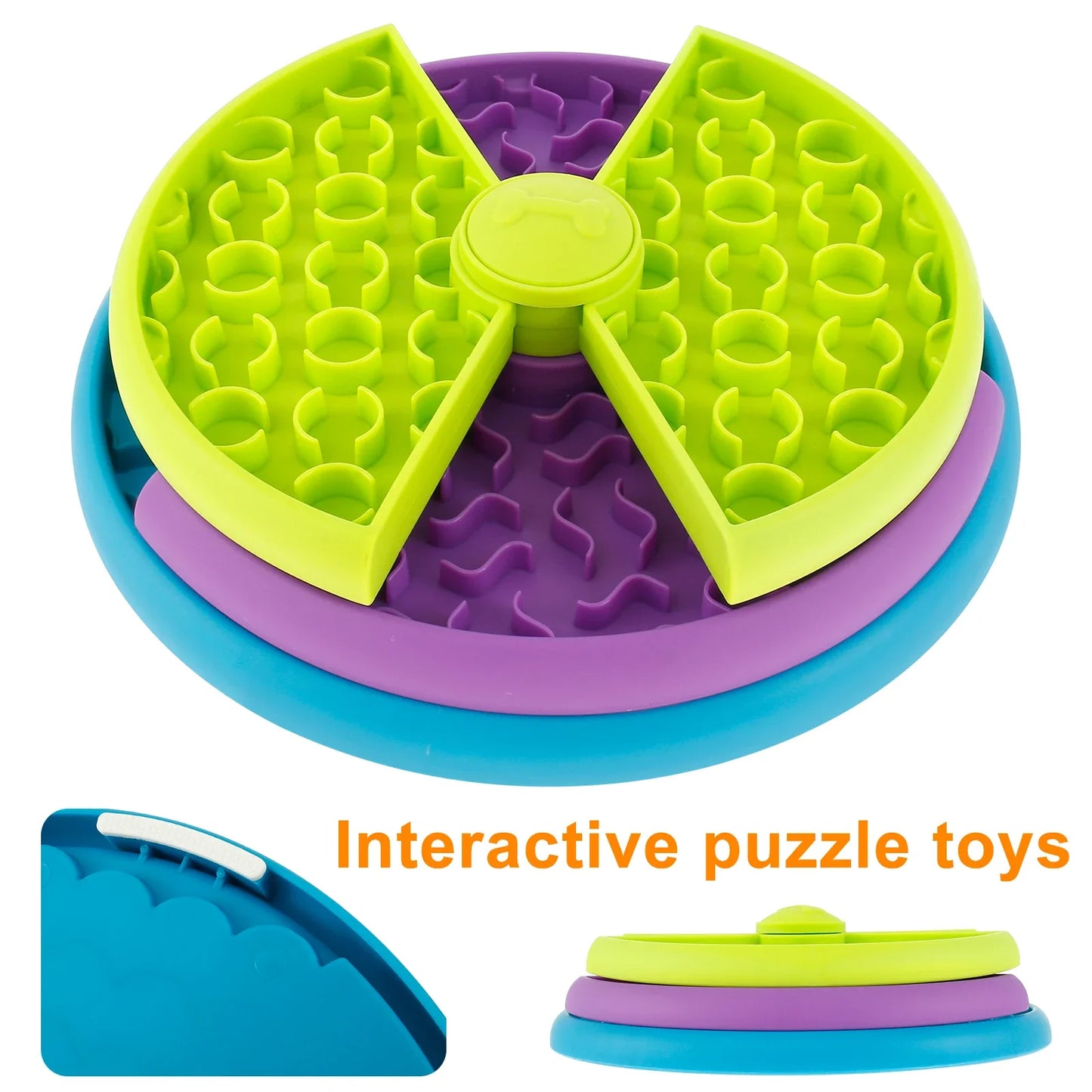 Ultimate Pet Enrichment Spinner - Engaging 3-Tier Treat Puzzle for Boredom Relief & Anxiety - Interactive Brain Toy for Healthy Digestion & Mental Agility