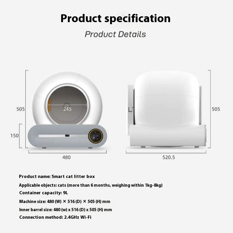 Premium Hands-Free Cat Toilet for a Fresh, Odor-Free Home - Quiet, Hygienic Smart Litter Robot that Keeps Your Pet Happy & Healthy