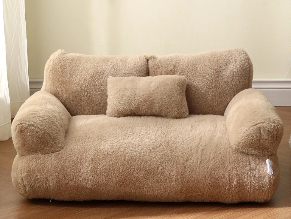 Premium Luxury Cat Sanctuary Sofa - Ultra-Soft Cozy Cuddle Nest for Anxiety Relief & Deep Sleep - Aesthetic Modern Pet Furniture That Blends Perfectly with Your Home Decor