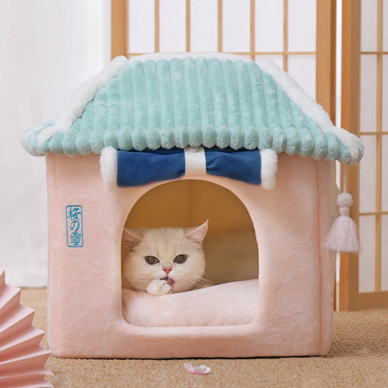 Luxury Cat Villa Private Sanctuary - Cozy Anxiety-Relief Hideaway & Premium Sleeping Condo for Ultimate Feline Comfort & Security