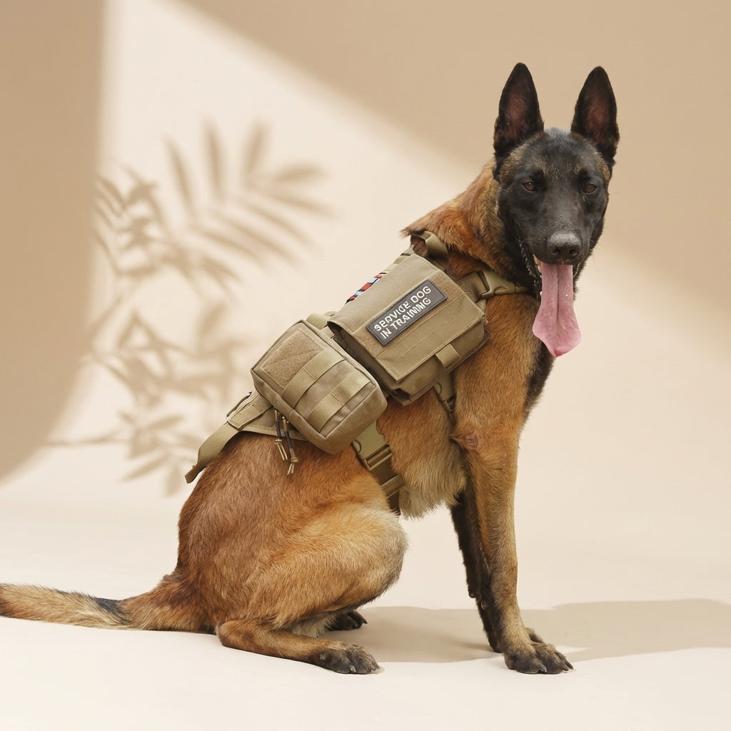 Premium K9 Adventure Vest – Ultimate Comfort & Safety for Your Loyal Guardian. Rugged, Military-Style Outdoor Harness for Hiking, Training, and Daily Bonds