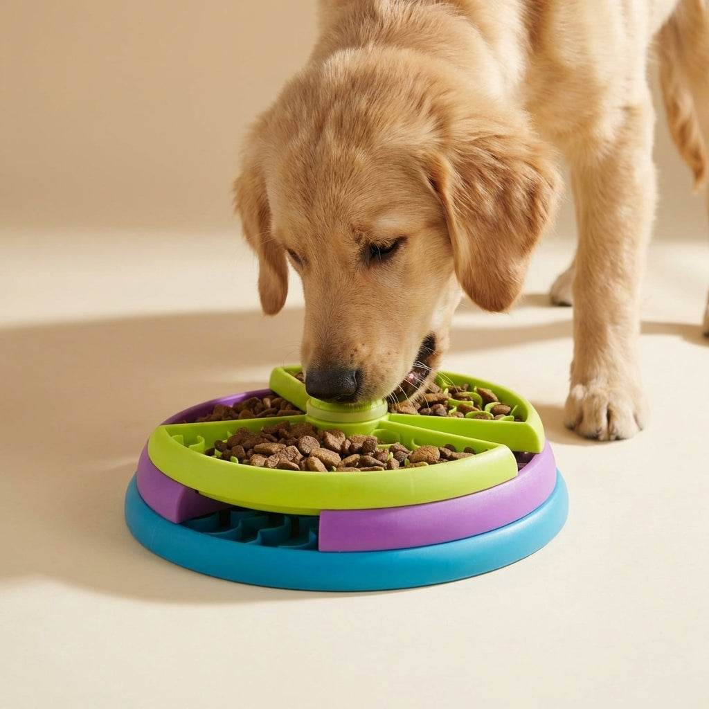 Ultimate Pet Enrichment Spinner - Engaging 3-Tier Treat Puzzle for Boredom Relief & Anxiety - Interactive Brain Toy for Healthy Digestion & Mental Agility