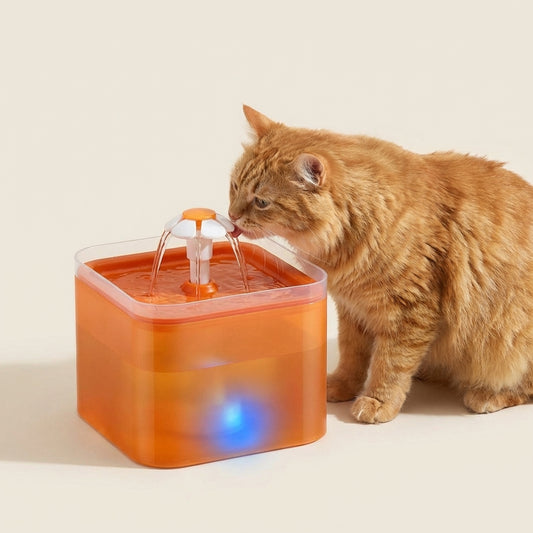 Fresh Flow Smart Pet Fountain - Encourage Healthy Hydration with Continuous Filtered Water, Soothing LED Nightlight & Whisper-Quiet Pump for Peace of Mind