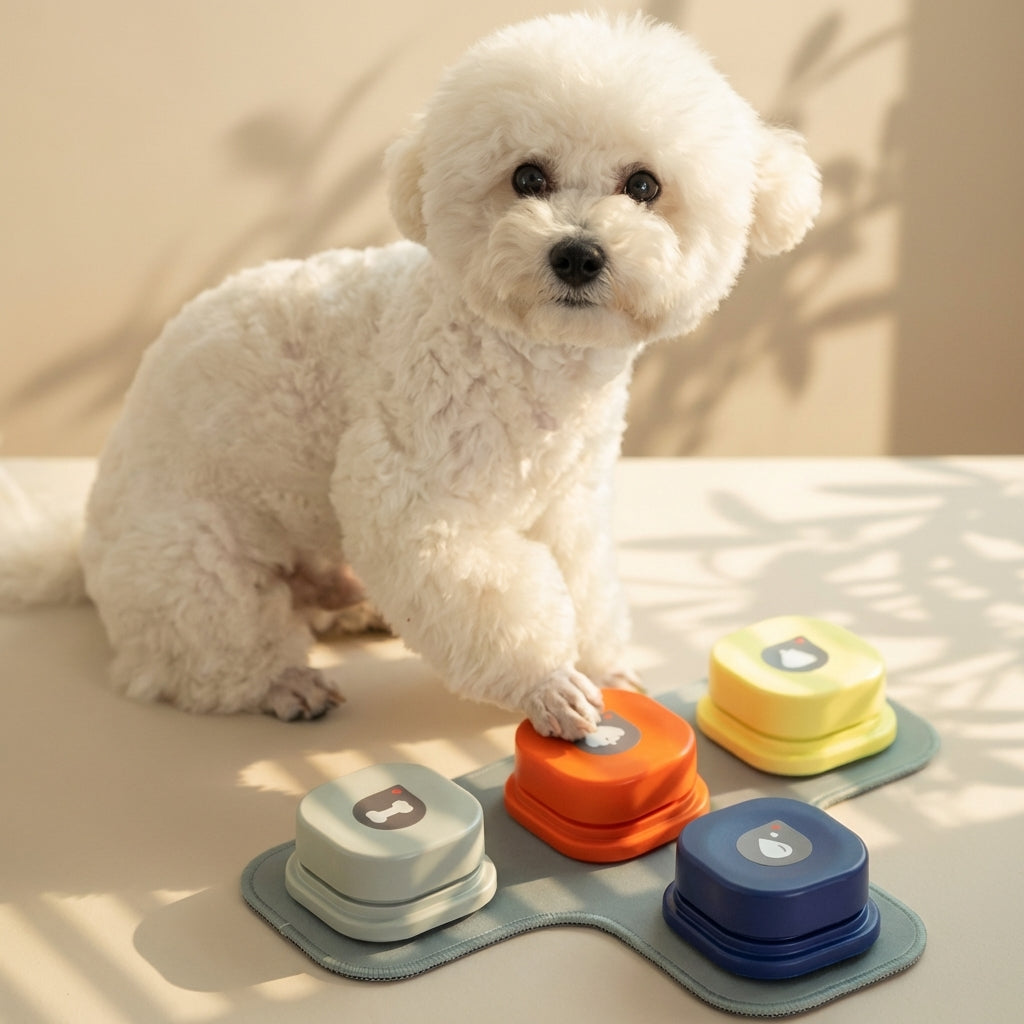 Unlock Your Pet's Voice: Interactive Communication Starter Set for Bonding & Mental Enrichment – Teach Your Dog to "Talk" – Customizable Recording Buttons with Activity Stickers & Mats