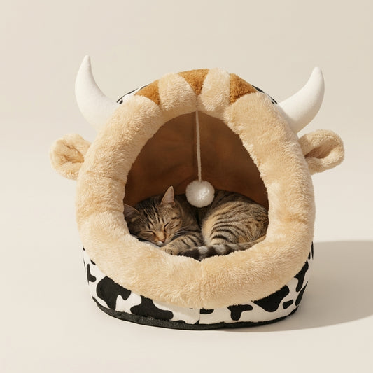 Cozy Sanctuary Pet Retreat - Ultra-Soft Plush Hideaway for Peaceful Sleep - Secure Private Den for Timid Pets - The Perfect Warm Nesting Cave for Your Furry Best Friend