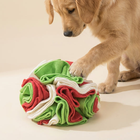 Premium Dog Enrichment Foraging Ball – Calming Brain Game & Boredom Buster for Anxiety Relief – Promotes Natural Instincts & Healthy Eating Habits