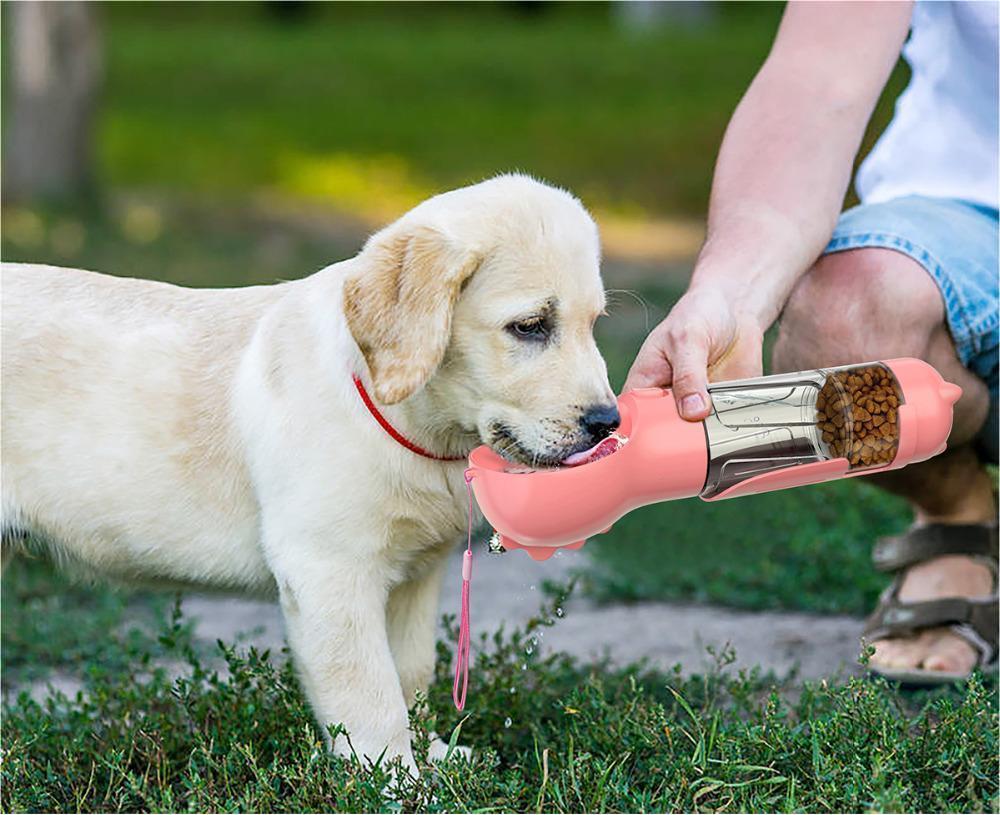 Ultimate All-in-One Outdoor Pet Companion: Hydration, Snack & Waste Cleanup System | Stress-Free Travel Water Bottle for Happy Adventures with Your Dog