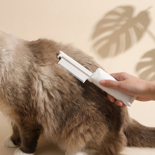 Gentle Pet Spa Massage Brush for Bonding & Coat Health - Soothing Detangler & Shedding Comb for a Soft, Shiny Fur - Stress-Free Grooming Experience