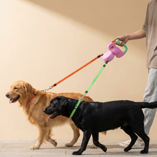 Retractable Dual Pet Dog Walking Leash