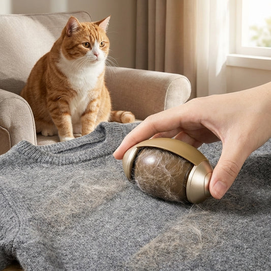 Fur-Free Travel Essential for Pet Lovers – Premium Reusable Gel Roller | Keep Clothes & Cars Fresh On-The-Go (Compact & Sustainable)