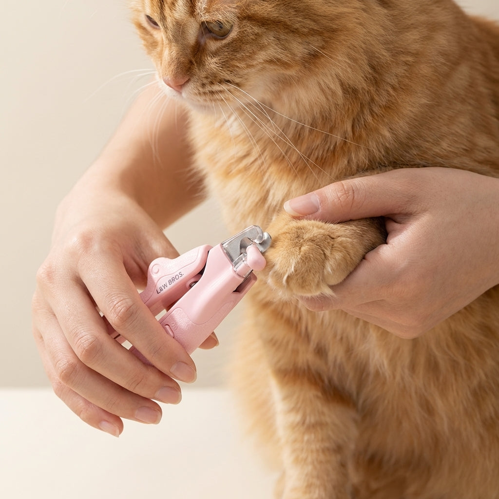 Safe & Gentle Illuminated Pet Grooming Tool - Stress-Free Nail Care for Dogs & Cats - Protect Your Fur Baby with Precision LED Light & Easy-Clean Collector