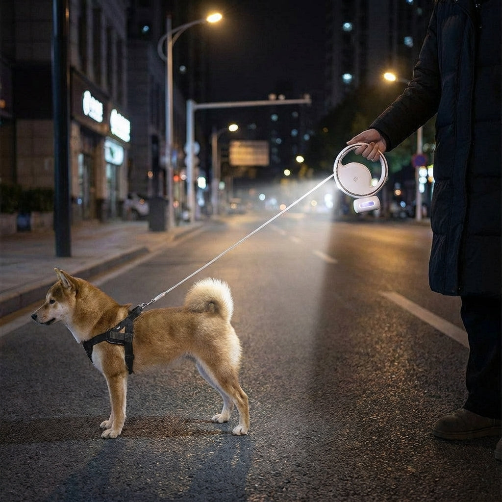 Automatic Lighting Retractable Dog Leash