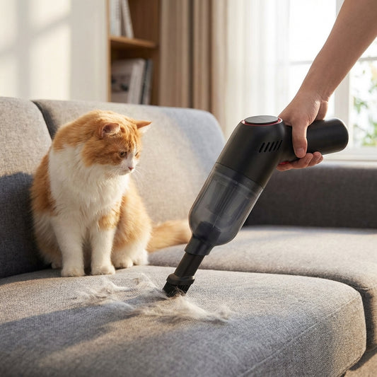 Premium Portable Pet Care Vacuum - Keep Your Home & Car Allergen-Free with Deep Cleaning Mite Removal, Gentle Cat Hair Pickup & Lightweight Design for Stress-Free Hygiene