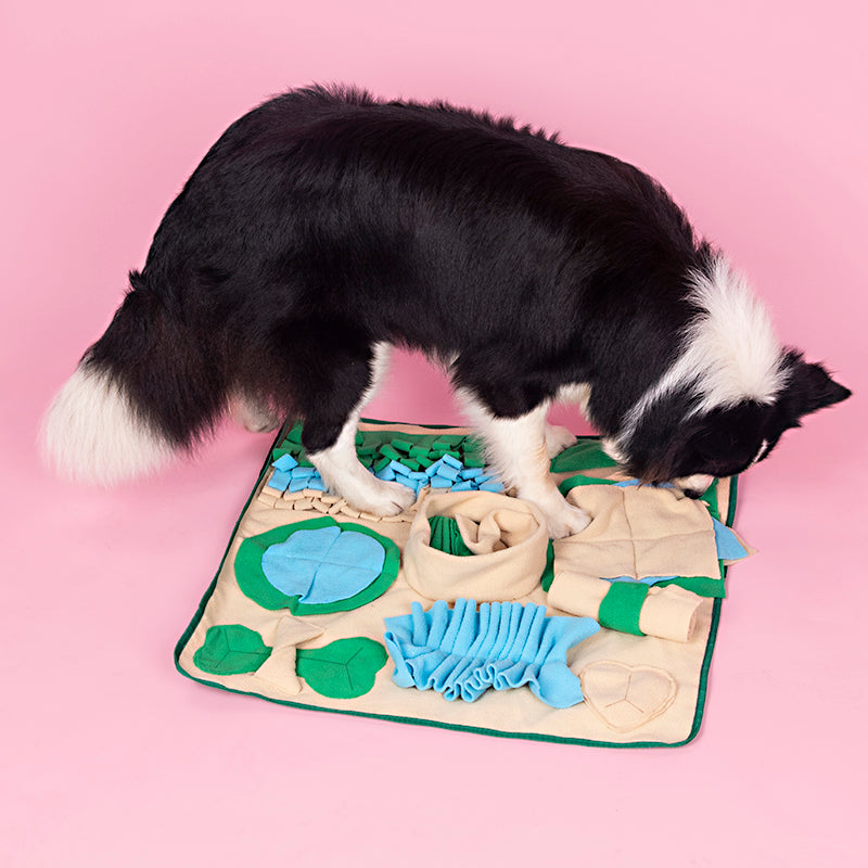 Premium Pet Enrichment Snuffle Mat - Interactive Boredom Buster & Stress Relief Foraging Blanket - Promotes Mental Stimulation & Calming Natural Instincts for Happy Dogs