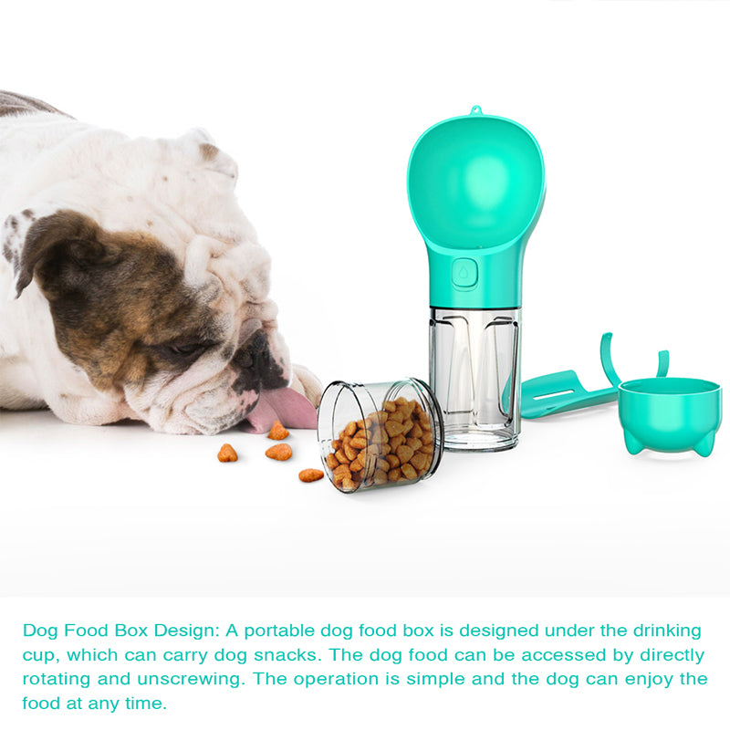 Ultimate All-in-One Outdoor Pet Companion: Hydration, Snack & Waste Cleanup System | Stress-Free Travel Water Bottle for Happy Adventures with Your Dog